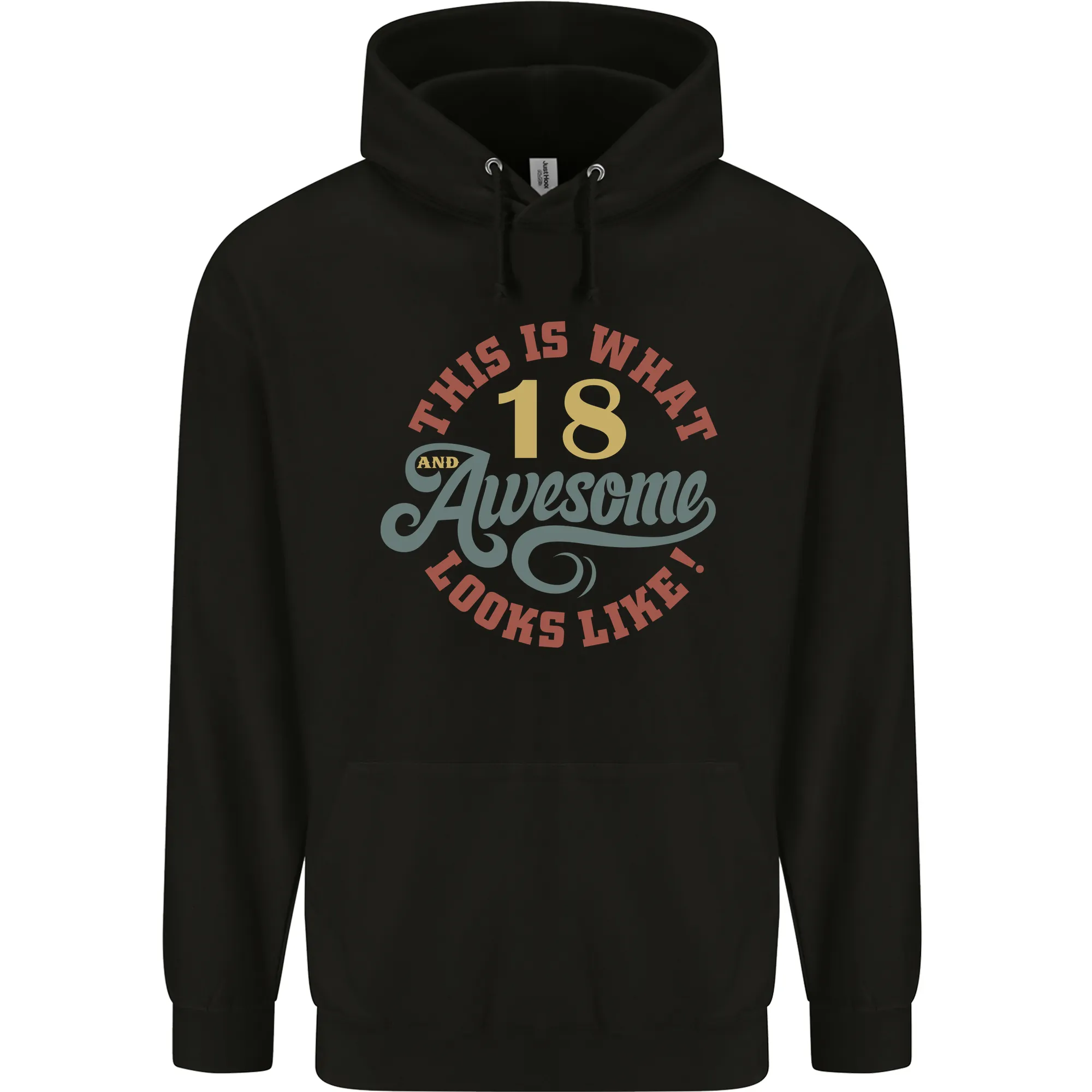 18th Birthday 80 Year Old Awesome Looks Like Mens 80% Cotton Hoodie