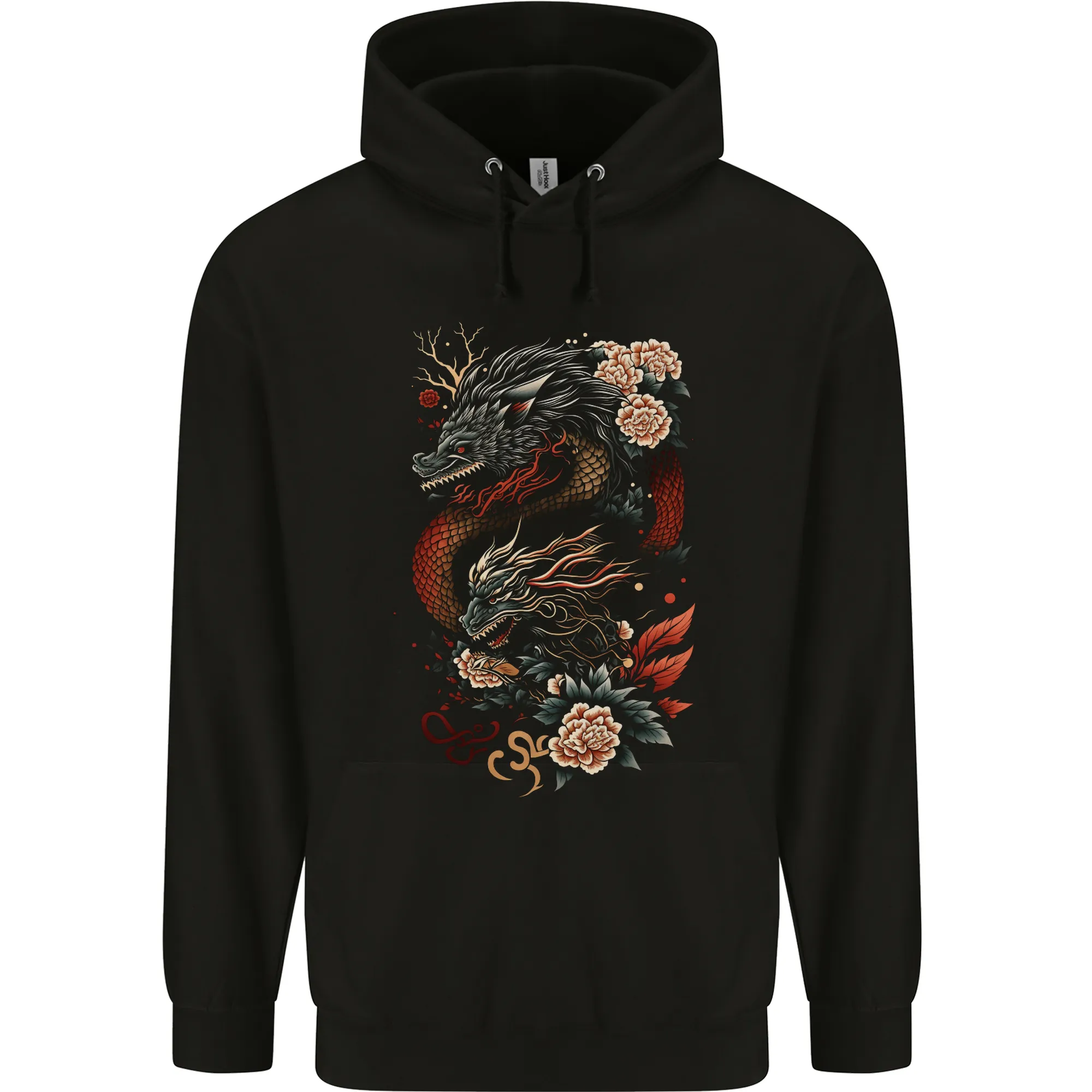 2 Chinese Dragons Fantasy Childrens Kids Hoodie