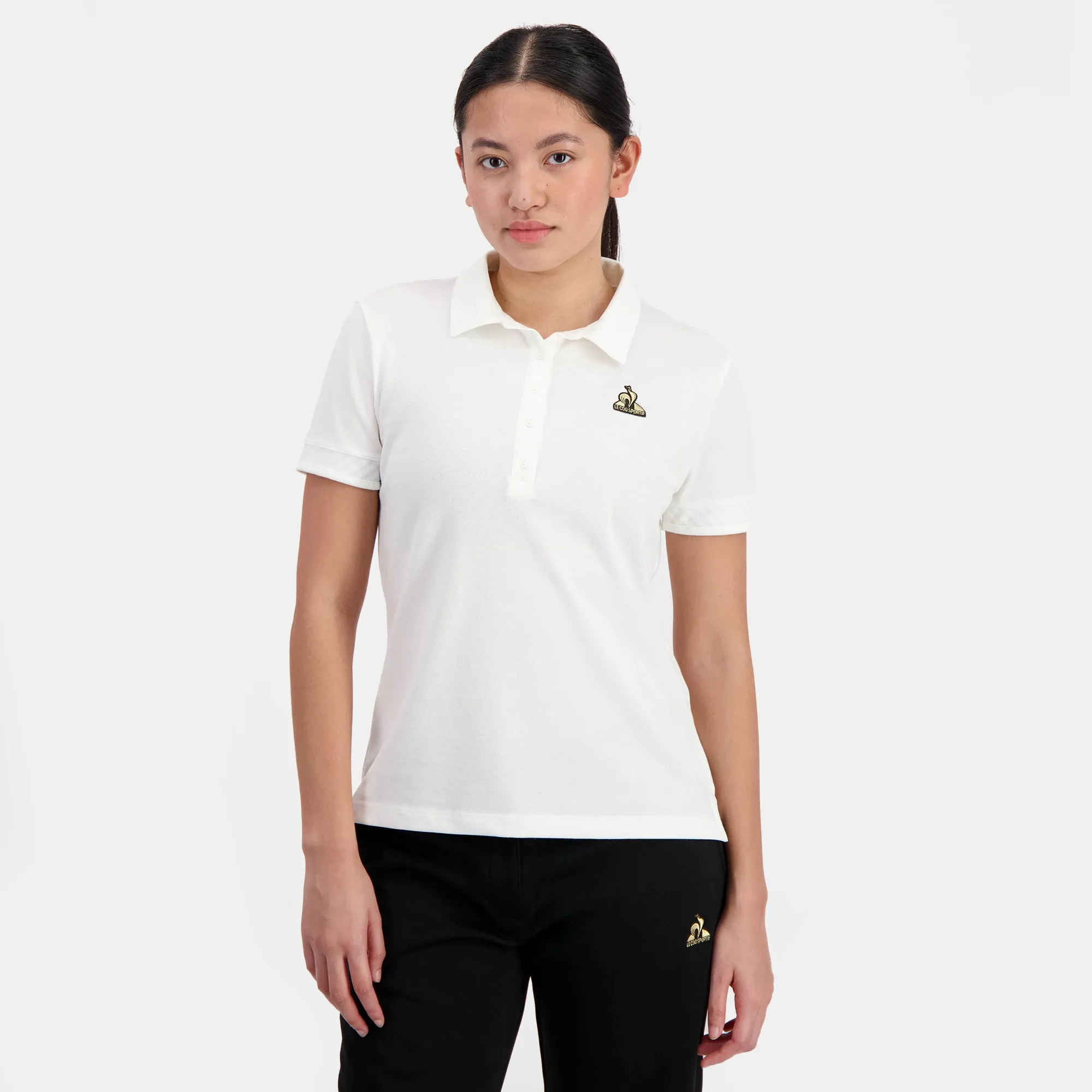 2410885-COQ D'OR Polo SS N°1 W marshmallow | Polo Femme en interlock 240g coton