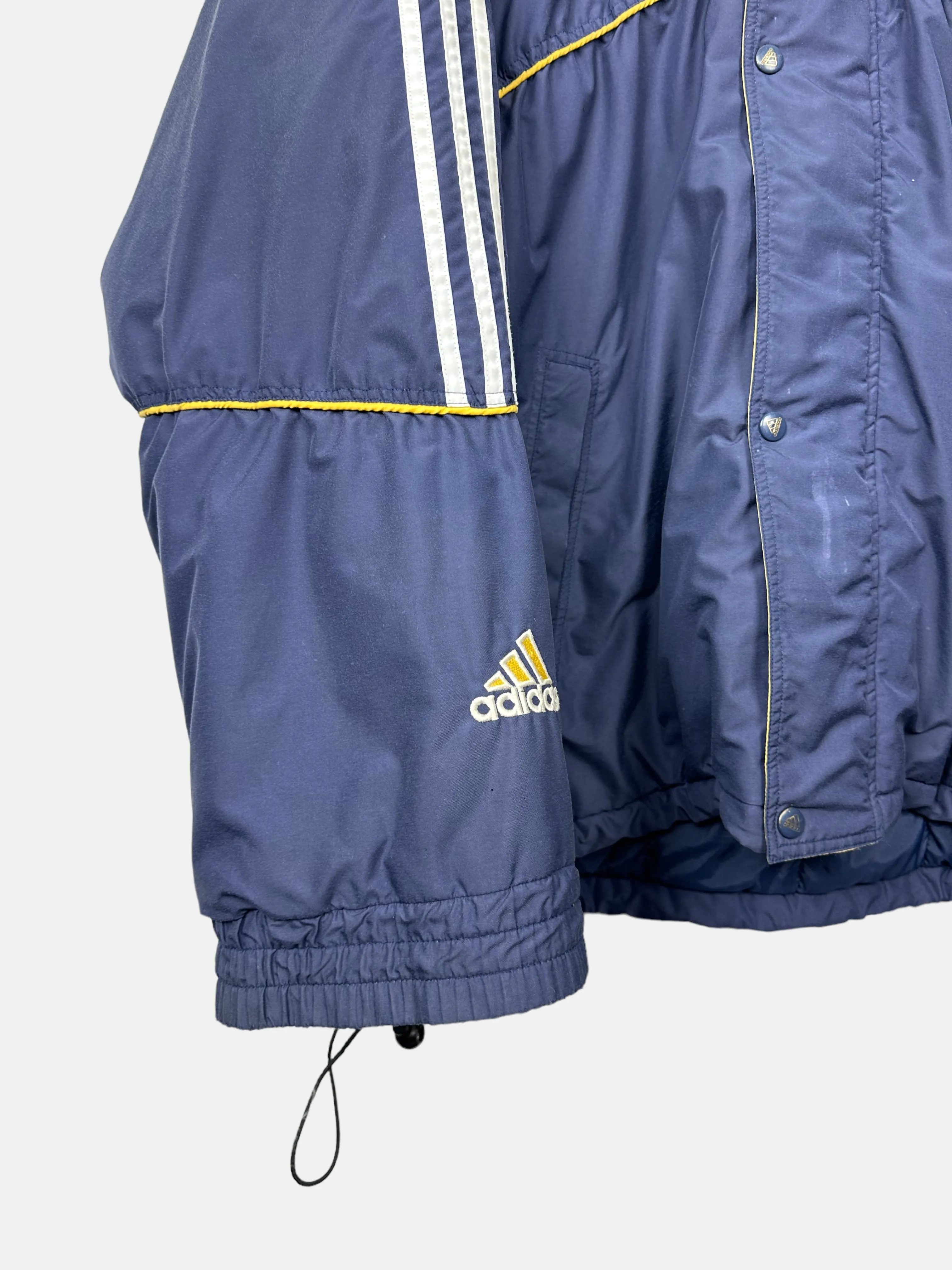 90's Adidas Embroidered Vintage Thick Puffer Jacket with Hood Size 2XL