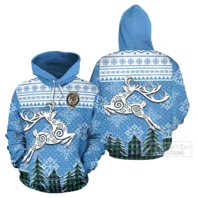 Abercrombie Clan Christmas Hoodie Celtic Reindeer Style