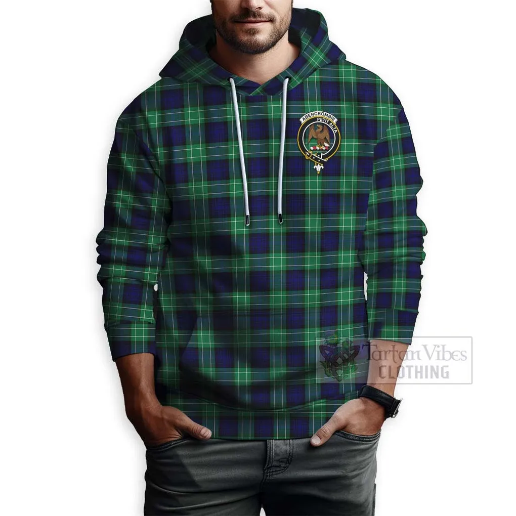 Abercrombie Tartan Hoodie with Family Crest and Bearded Skull Holding Bottles of Whiskey