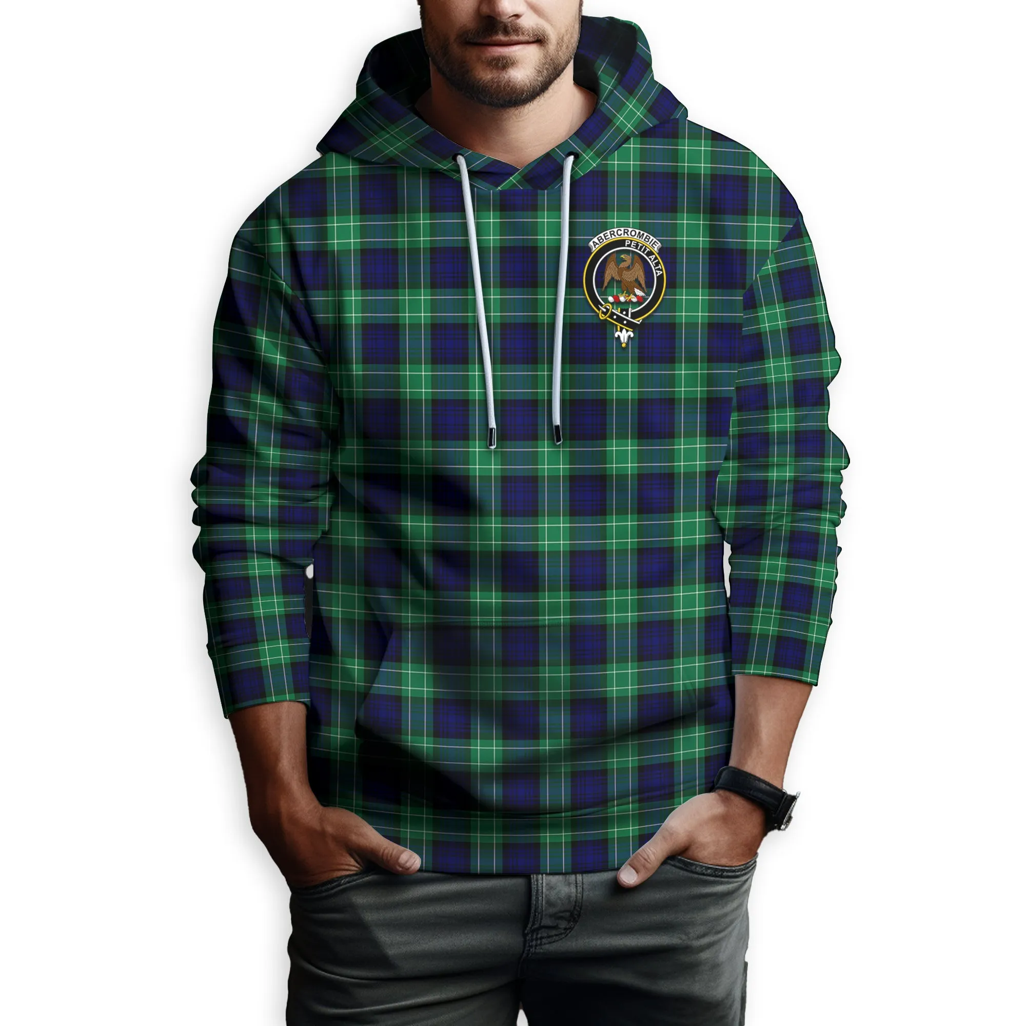 Abercrombie Tartan Hoodie with Family Crest