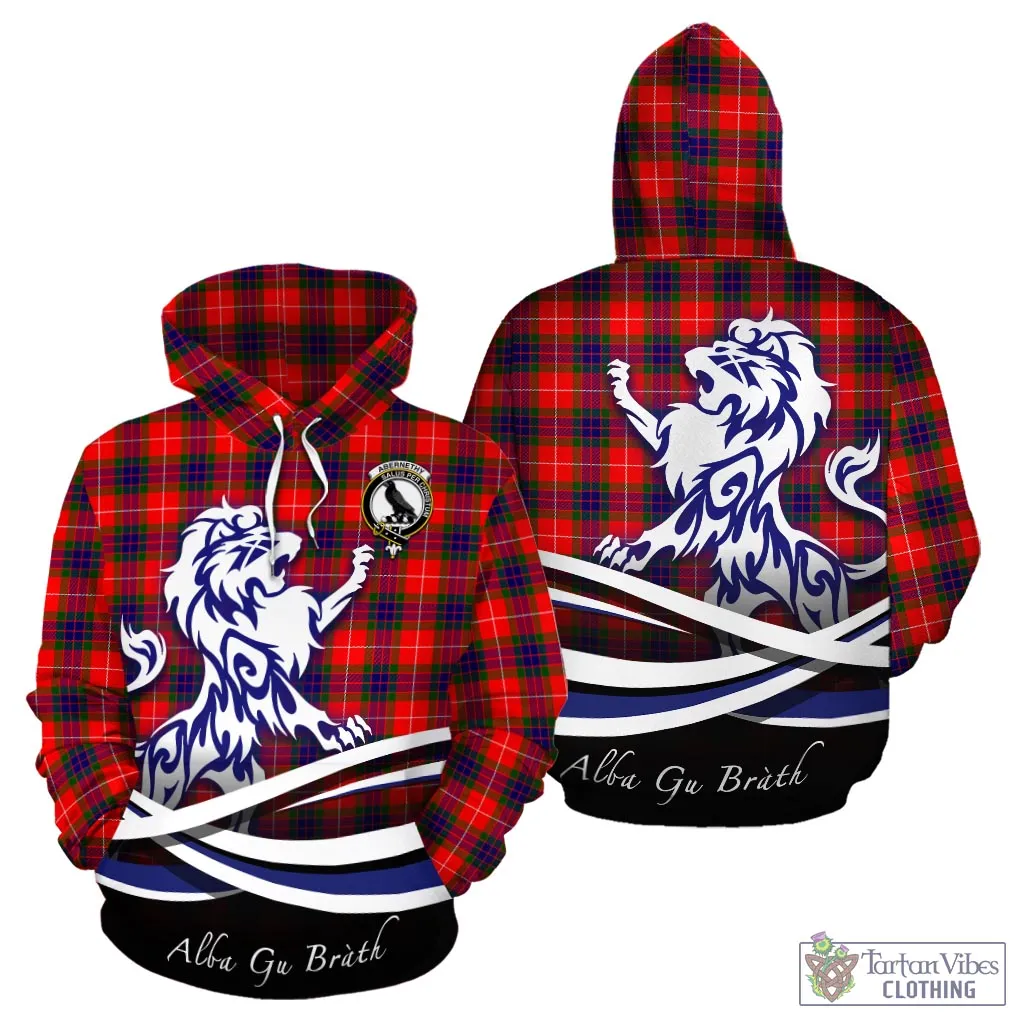 Abernethy Tartan Hoodie with Alba Gu Brath Regal Lion Emblem