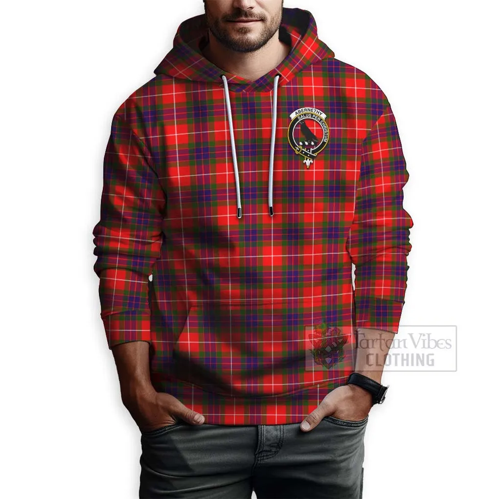 Abernethy Tartan Hoodie with Family Crest Celtic Skull Style