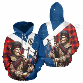 Abernethy Tartan Hoodie with Family Crest Scottish Bagpiper Vibes