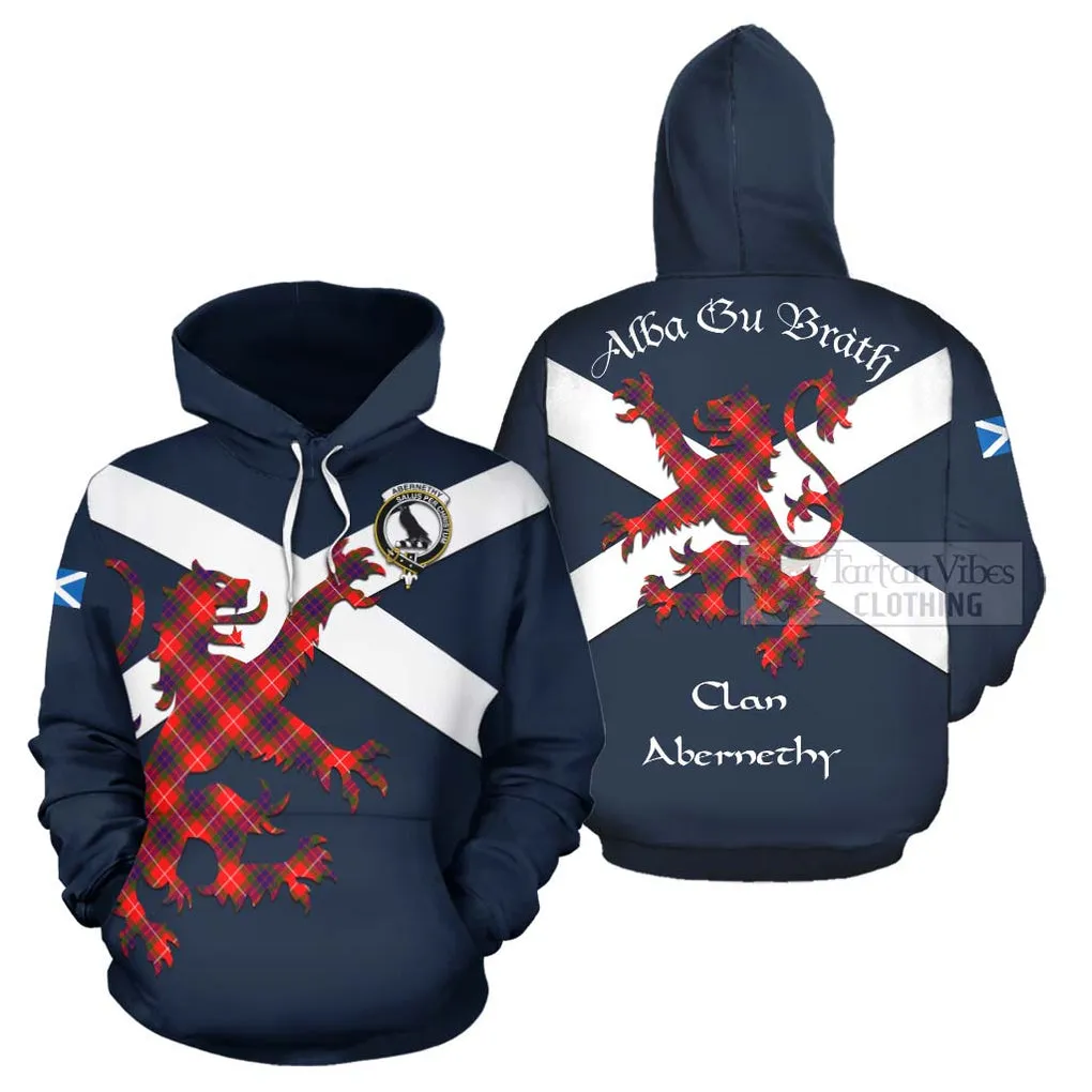 Abernethy Tartan Lion Rampant Hoodie Proudly Display Your Heritage with Alba Gu Brath and Clan Name