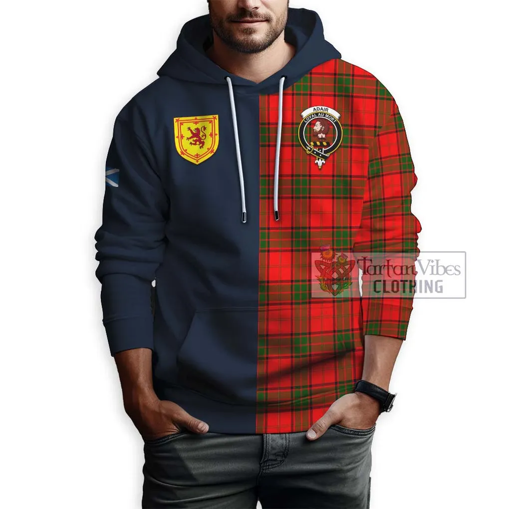 Adair Tartan Hoodie Alba with Scottish Lion Royal Arm Half Style