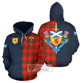 Adair Tartan Hoodie Alba with Scottish Lion Royal Arm Half Style