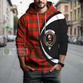 Adair Tartan Hoodie with Family Crest Circle Style