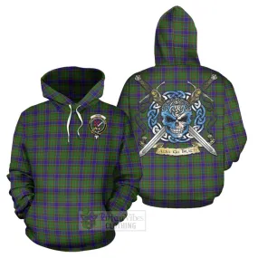 Adam Tartan Hoodie with Family Crest Celtic Skull Style