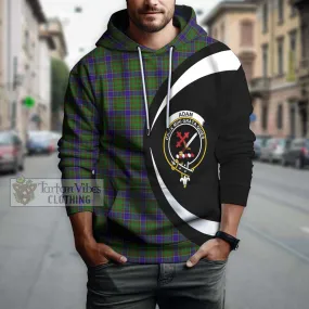 Adam Tartan Hoodie with Family Crest Circle Style