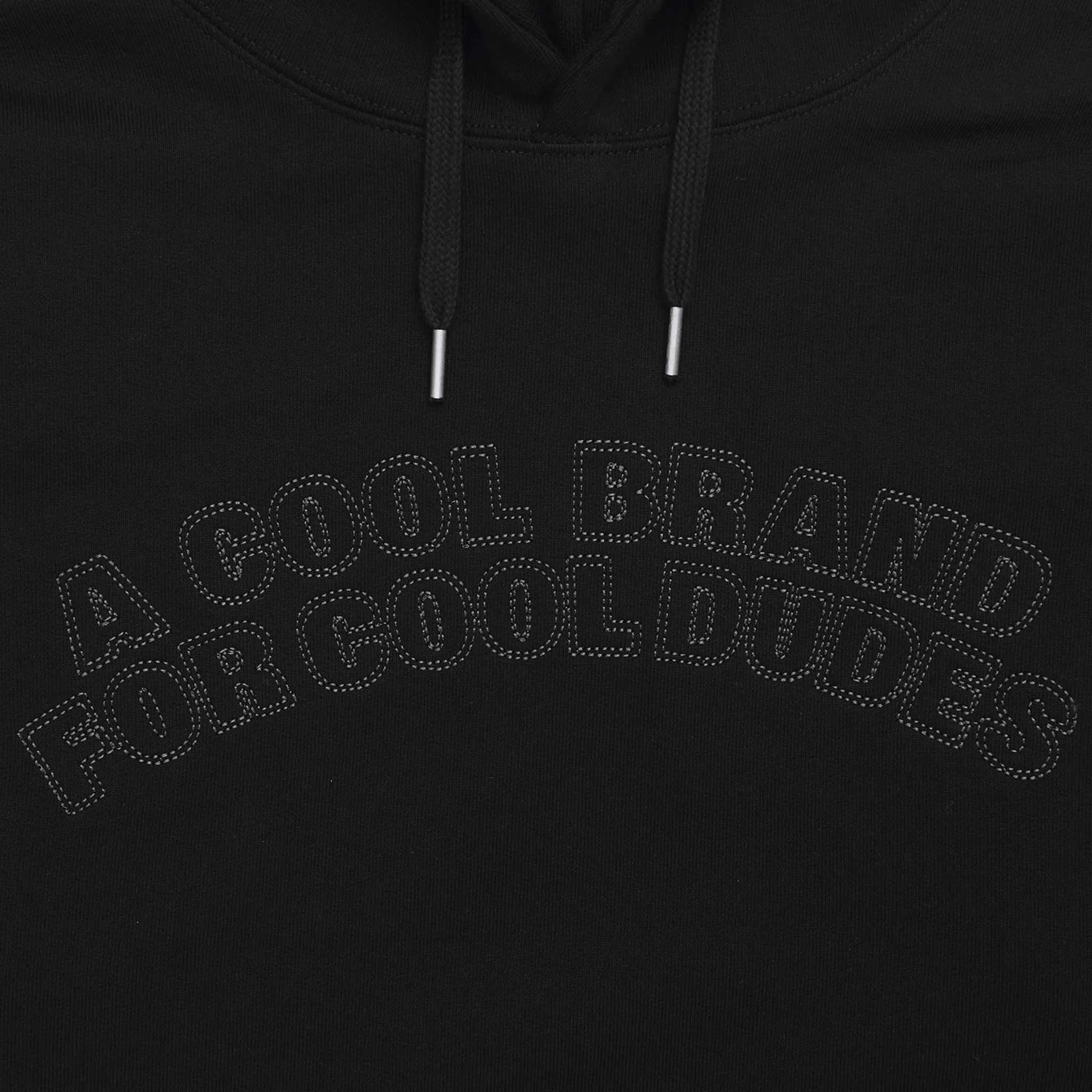 ADD Slogan Crop Hoodie Black