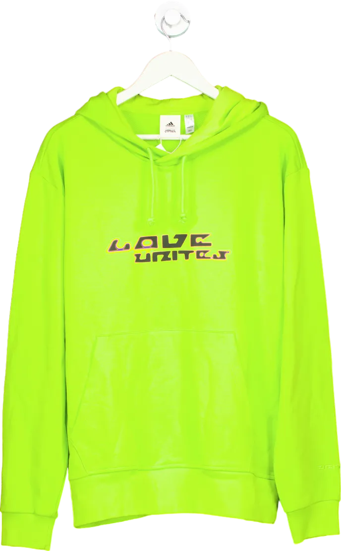 Adidas Green Love Unites Hoodie UK M