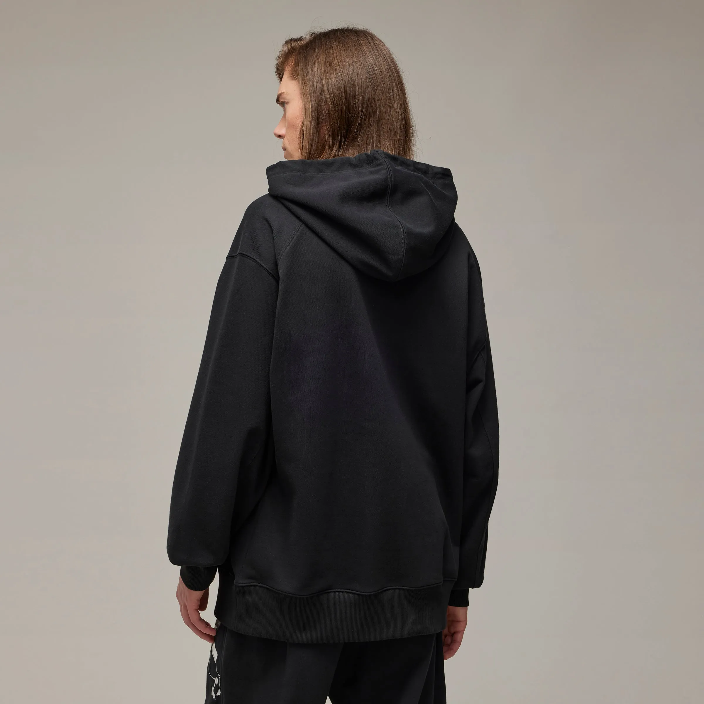 ADIDAS Y-3 Graphic French Terry Hoodie Black