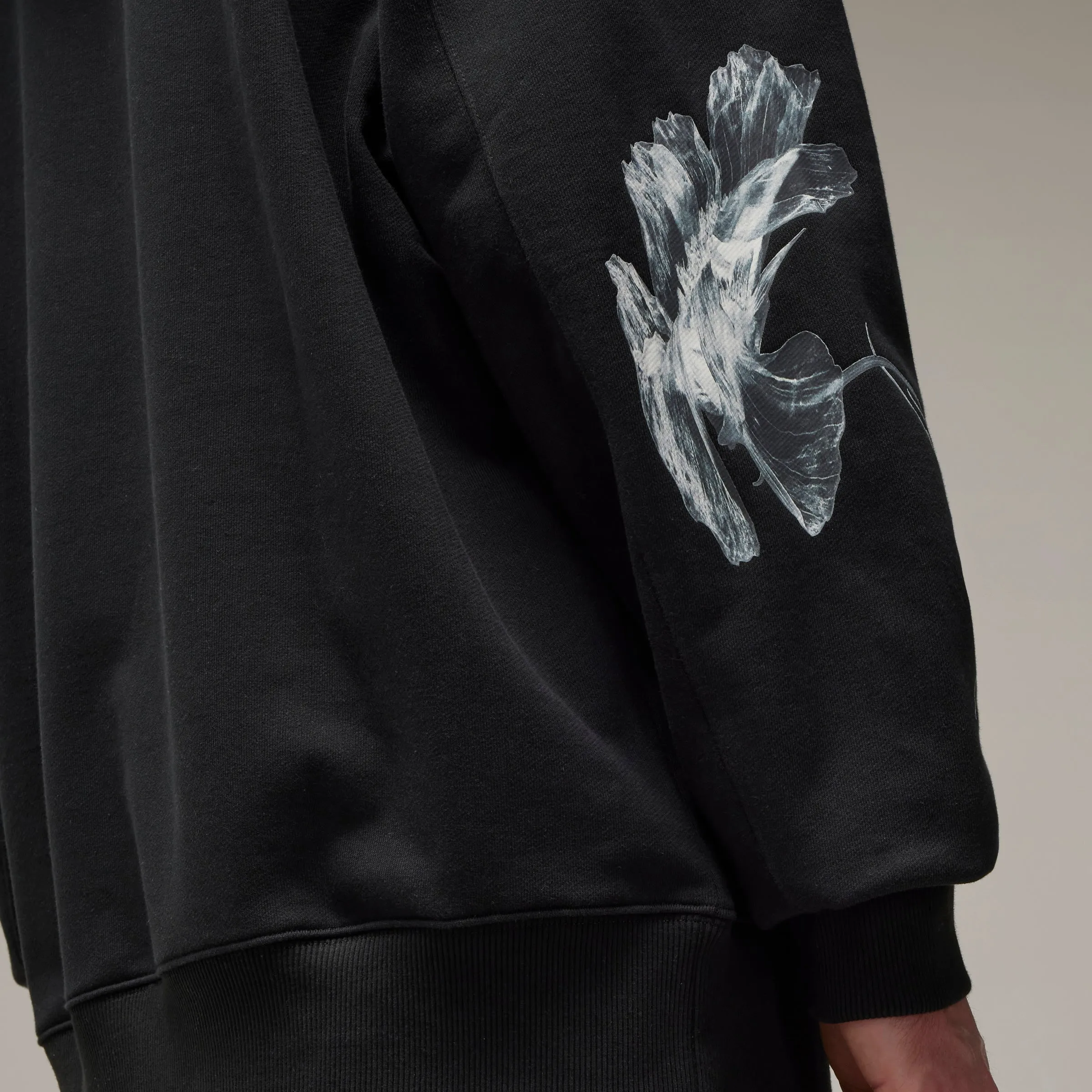 ADIDAS Y-3 Graphic French Terry Hoodie Black