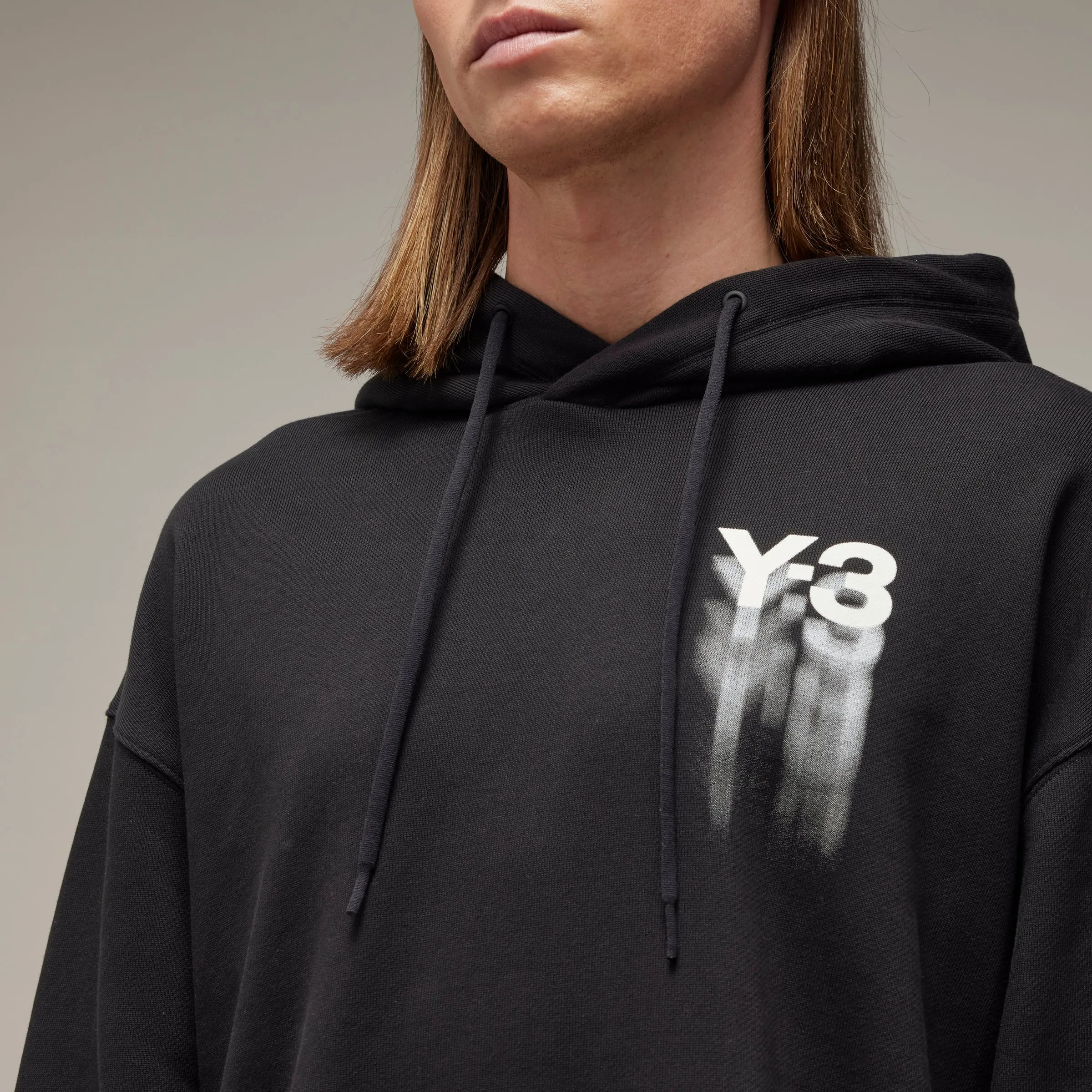 ADIDAS Y-3 Graphic Hoodie Black