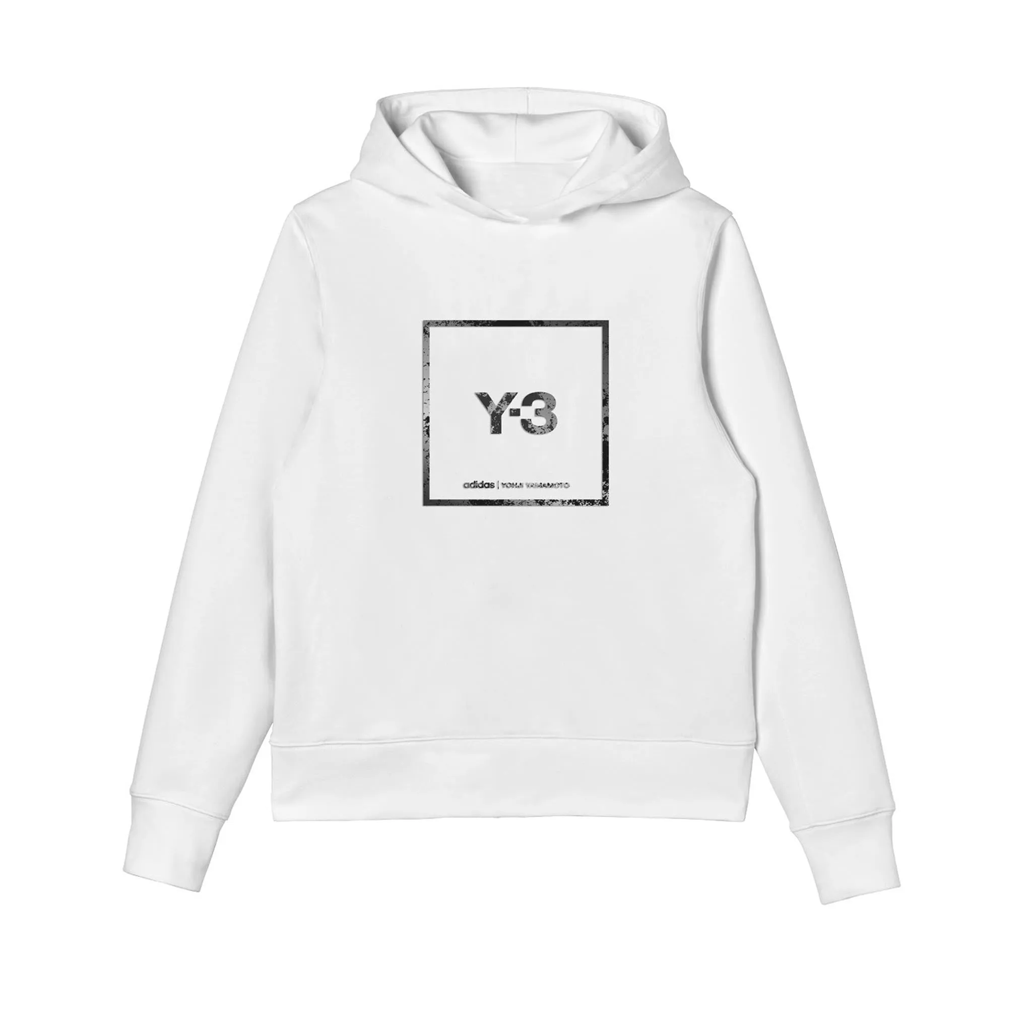 ADIDAS Y-3 Square Graphic Hoodie White