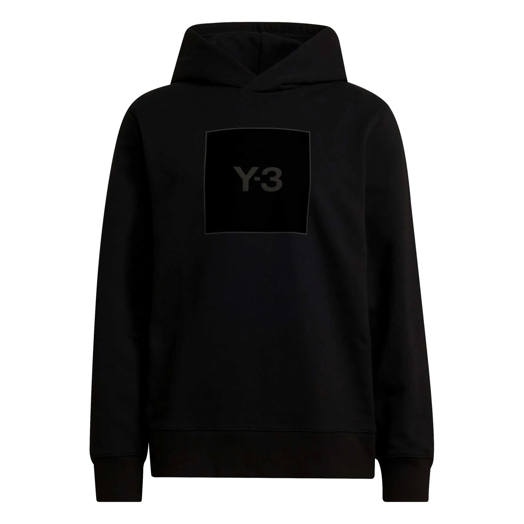 ADIDAS Y-3 Square Label Graphic Hoodie Black