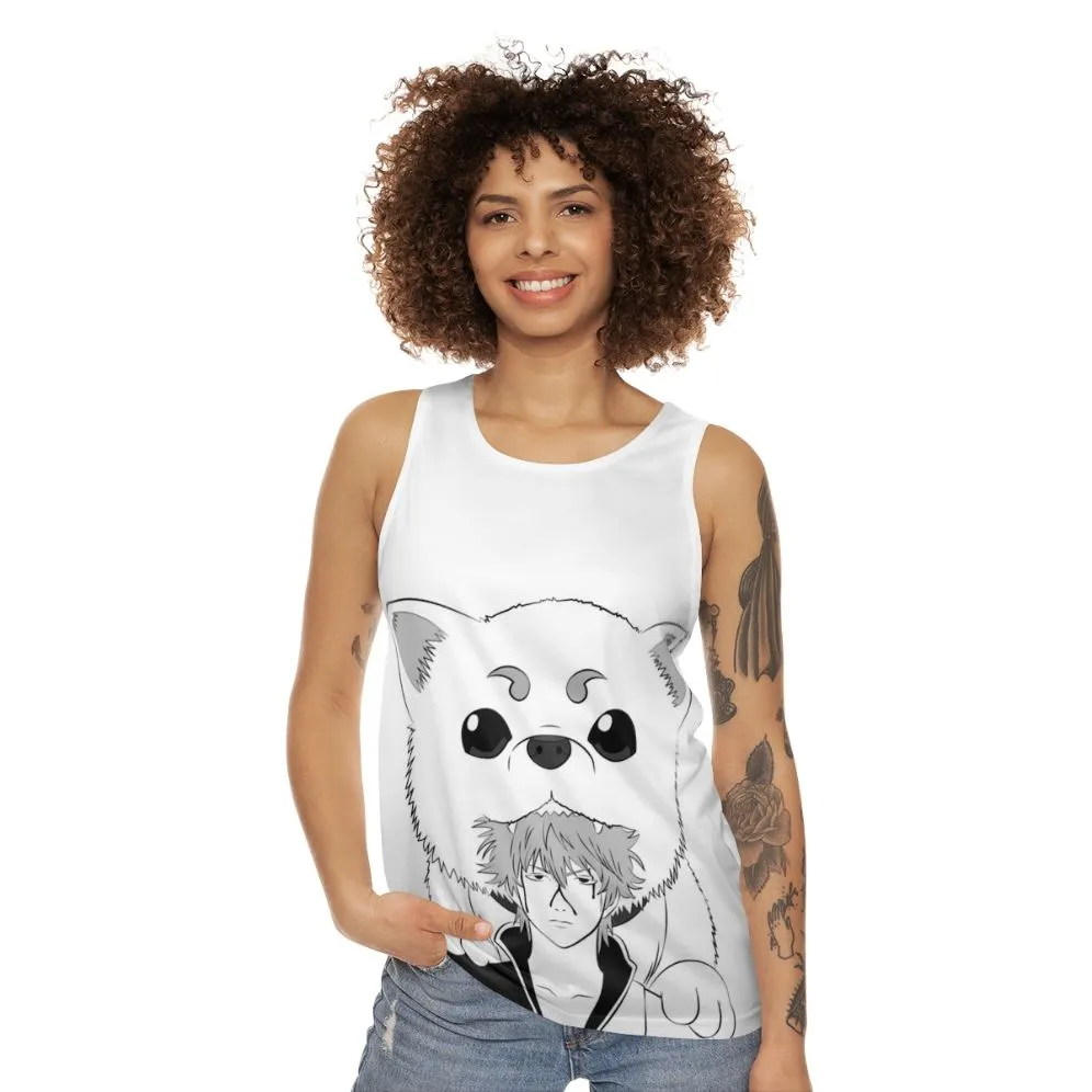 Adorable Dog God Unisex Tank Top for Gintama Fans