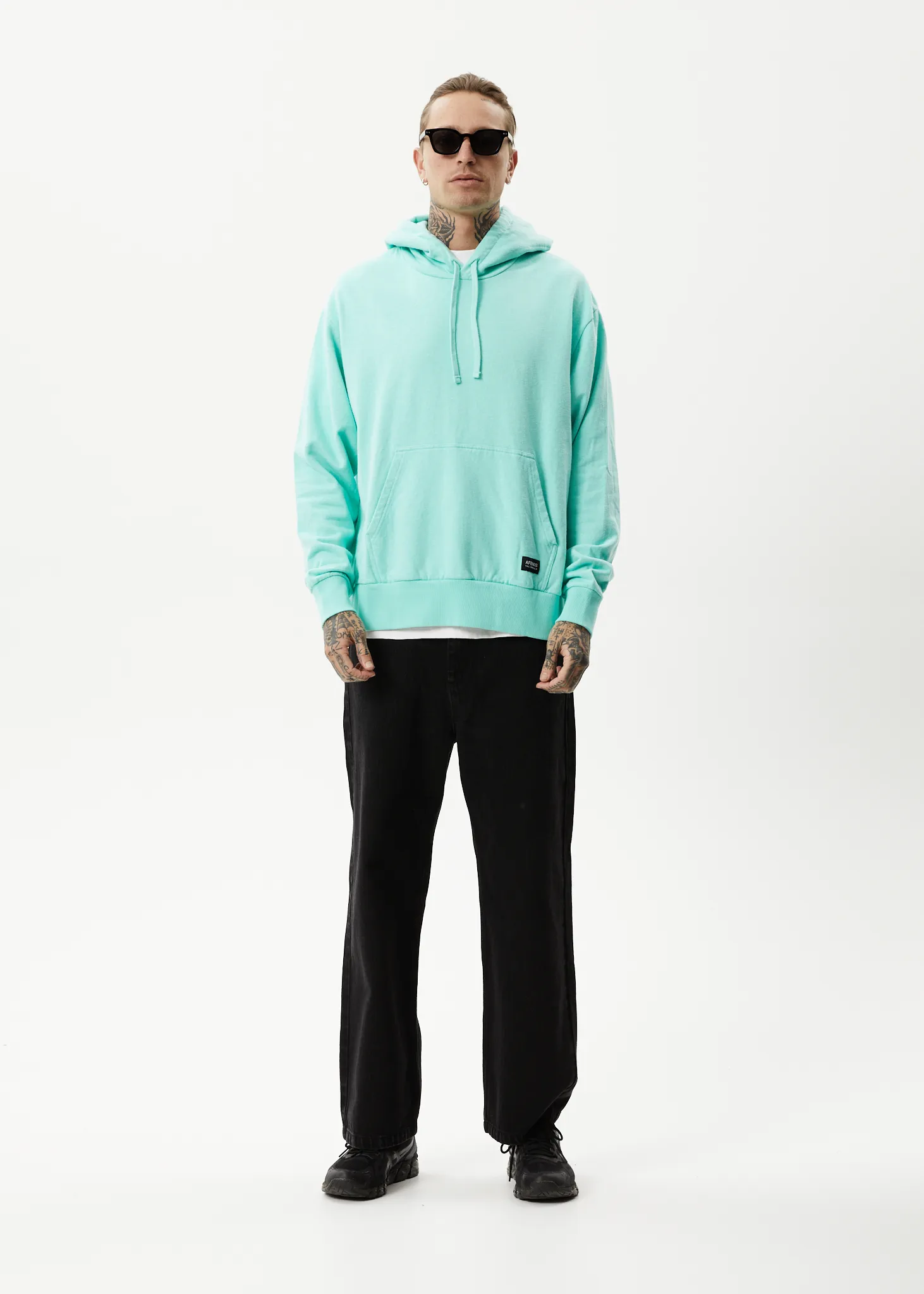 AFENDS Mens All Day - Relaxed Hoodie - Mint