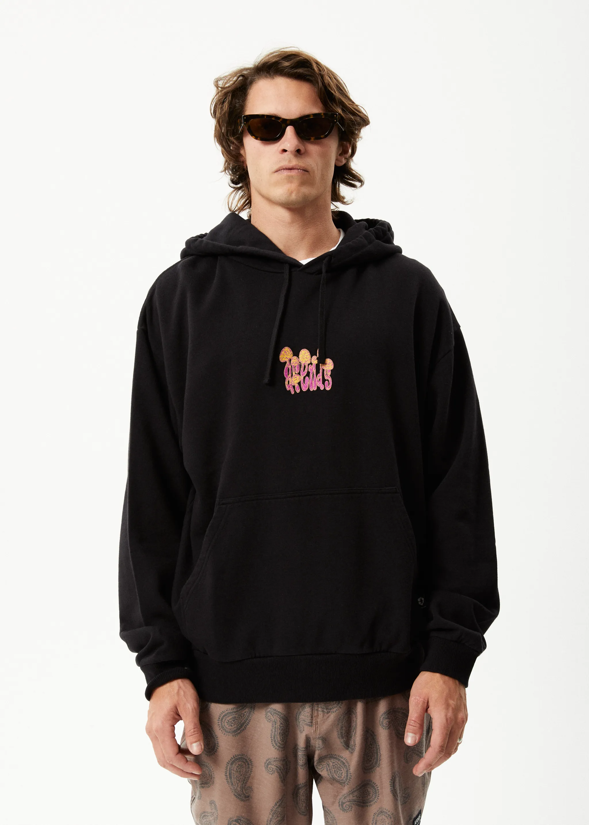 AFENDS Mens Intergalactic - Graphic Hoodie - Black