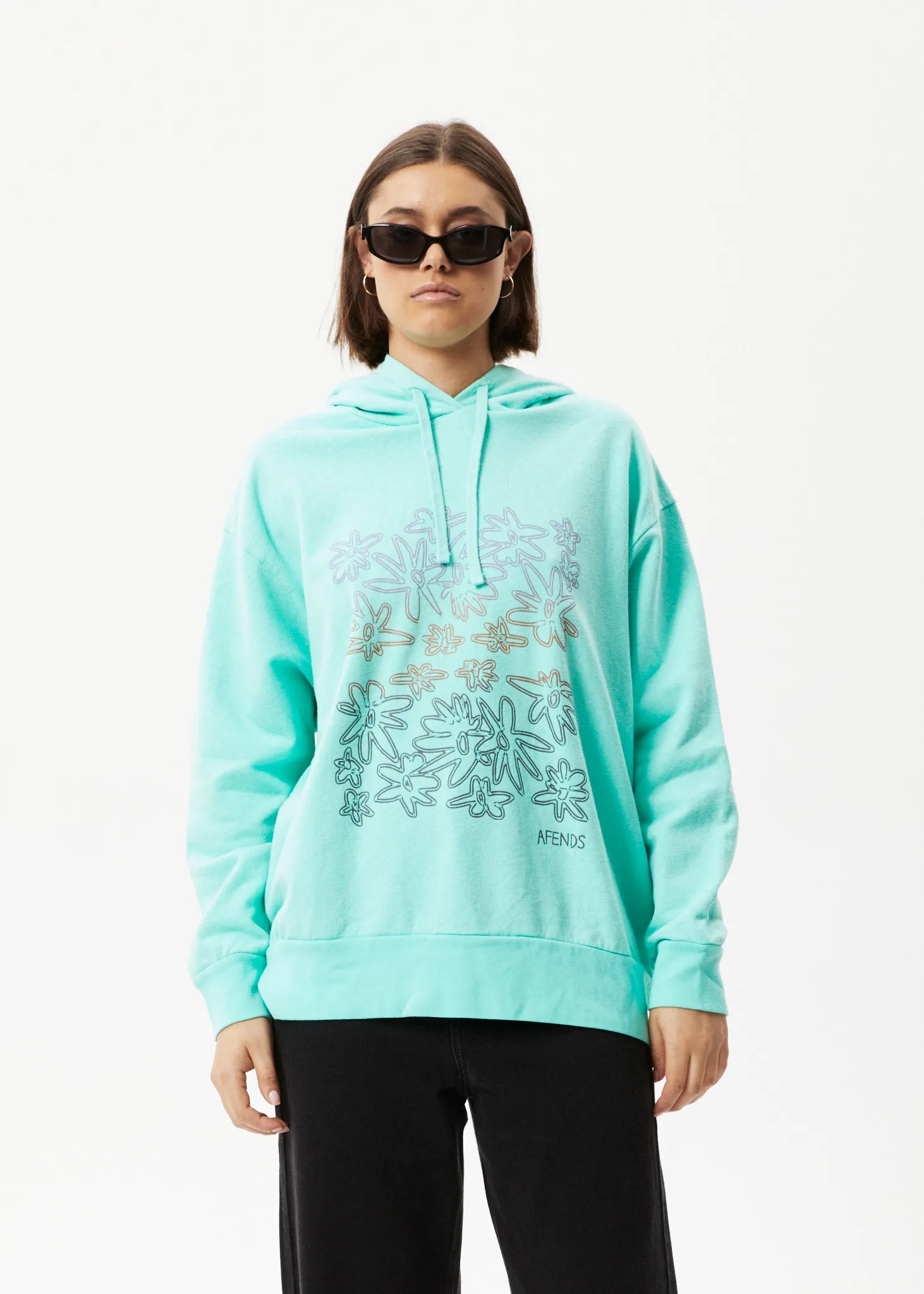 AFENDS Womens Ava - Graphic Hoodie - Mint