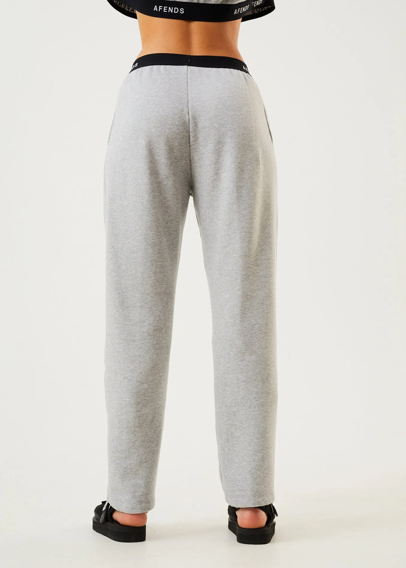 AFENDS Womens Homebase - Sweat Pants - Shadow Grey Marle