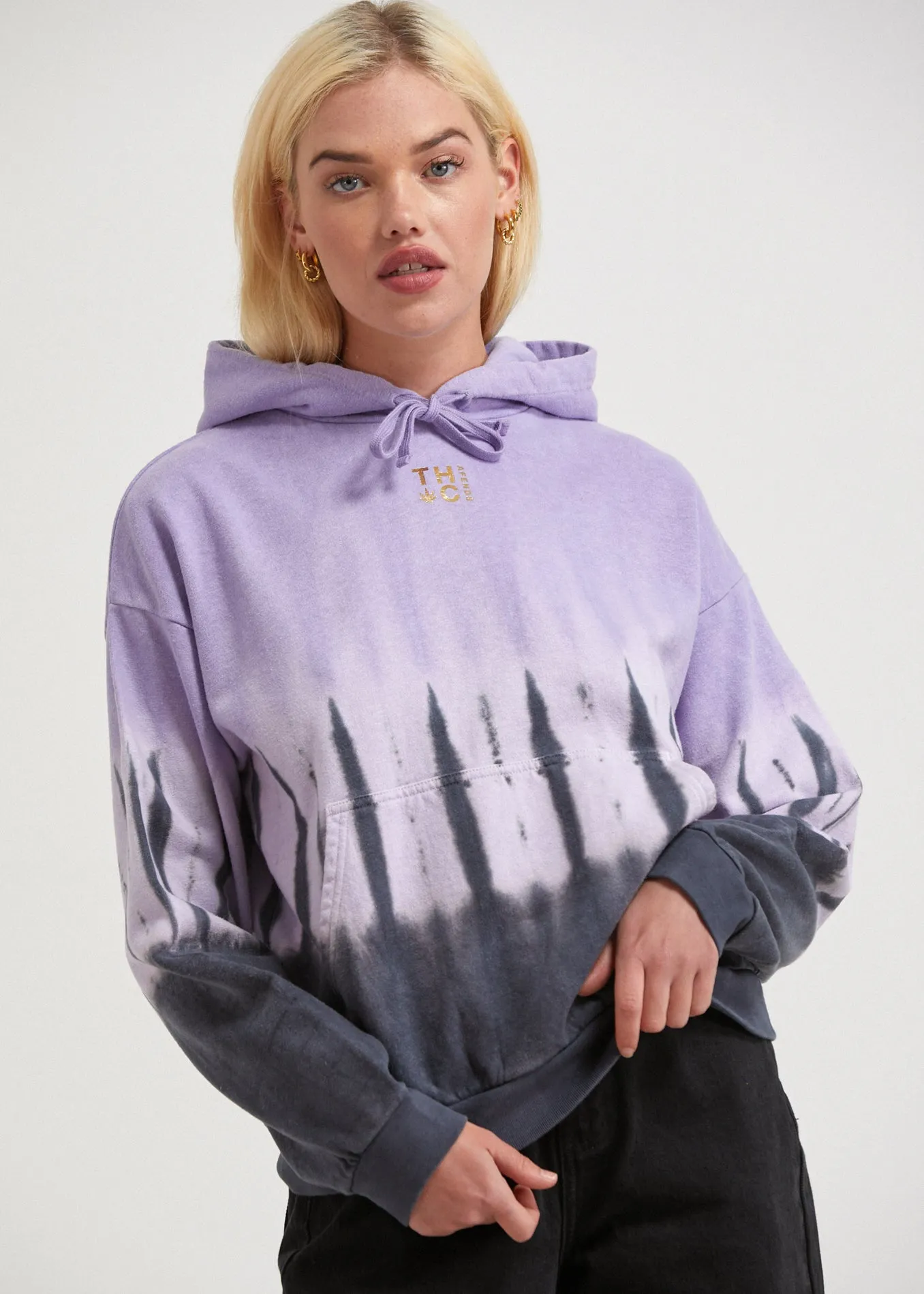 AFENDS Womens Moonshadow - Washed Hoodie - Plum