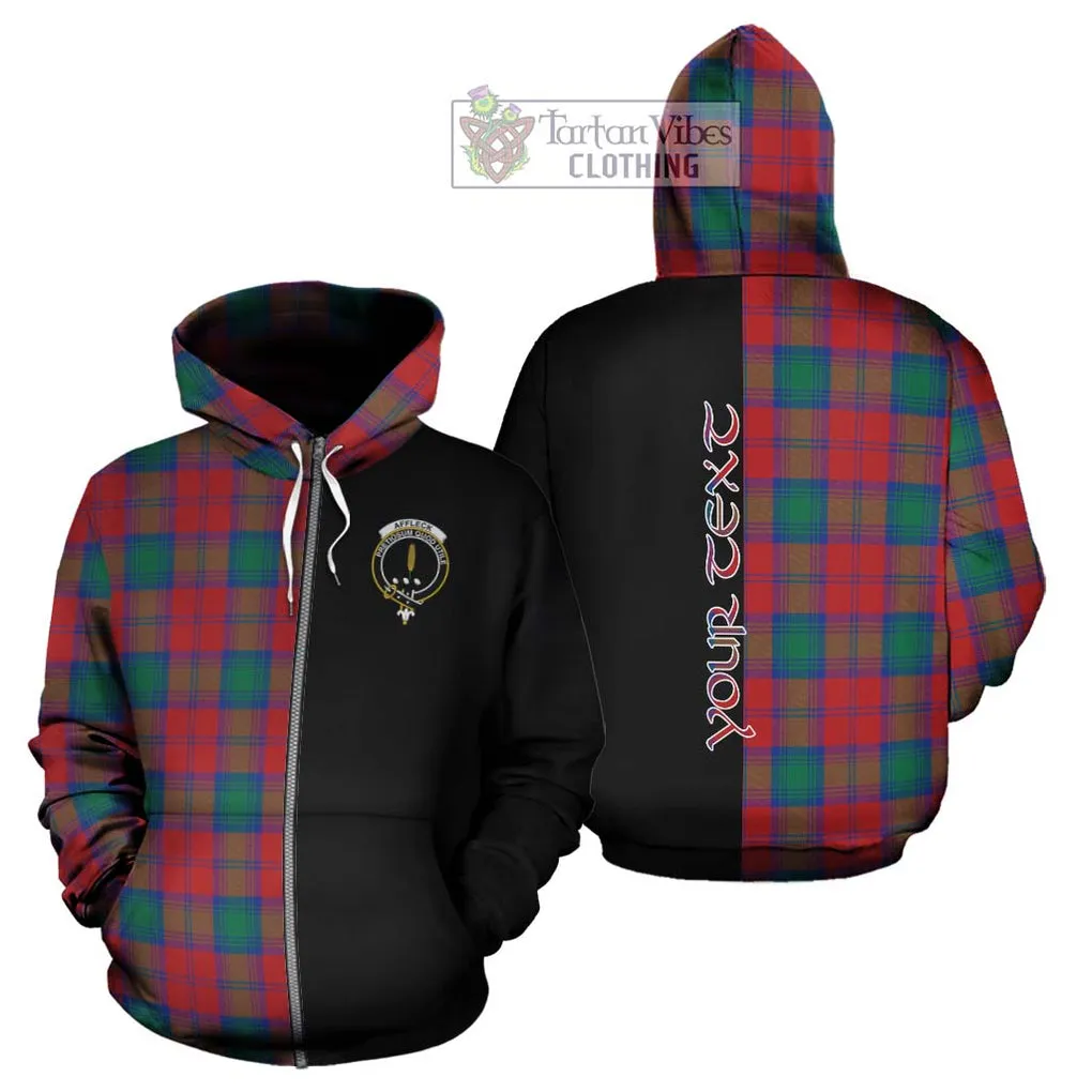 Affleck Tartan Hoodie with Family Crest and Half Of Me Style