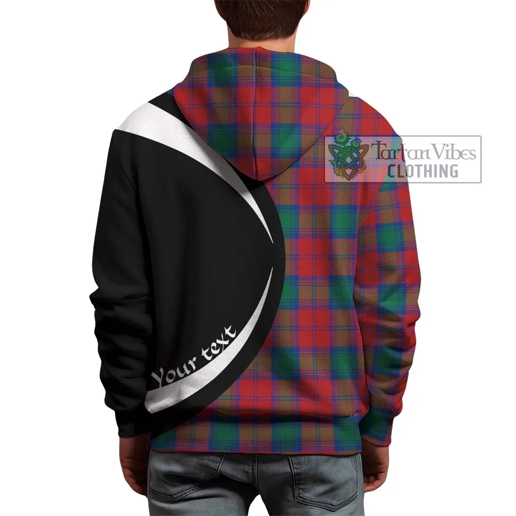 Affleck Tartan Hoodie with Family Crest Circle Style