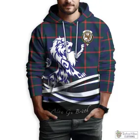 Agnew Tartan Hoodie with Alba Gu Brath Regal Lion Emblem