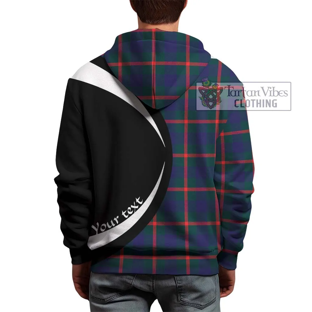 Agnew Tartan Hoodie with Family Crest Circle Style