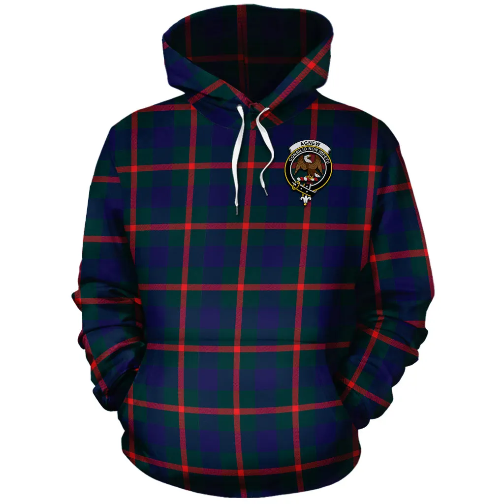 Agnew Tartan Hoodie with Family Crest