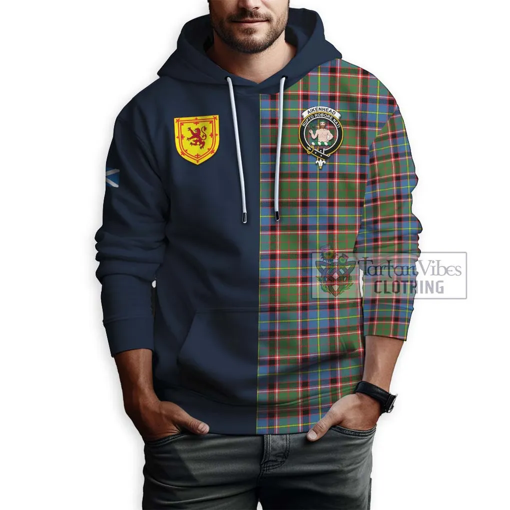 Aikenhead Tartan Hoodie Alba with Scottish Lion Royal Arm Half Style