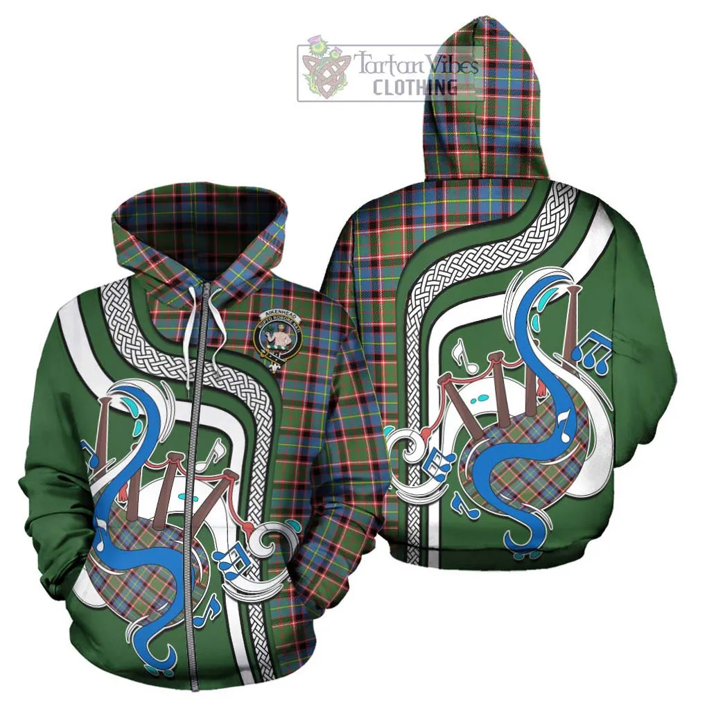 Aikenhead Tartan Hoodie with Epic Bagpipe Style