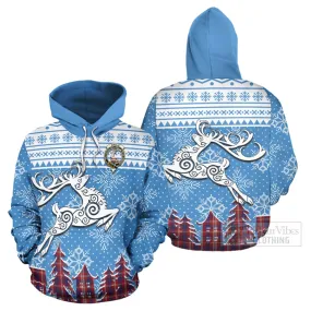 Ainslie Clan Christmas Hoodie Celtic Reindeer Style