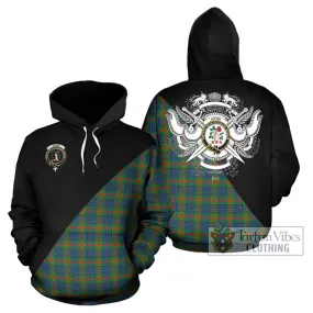 Aiton Tartan Hoodie with Family Crest and Military Logo Style