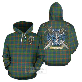 Aiton Tartan Hoodie with Family Crest Celtic Skull Style