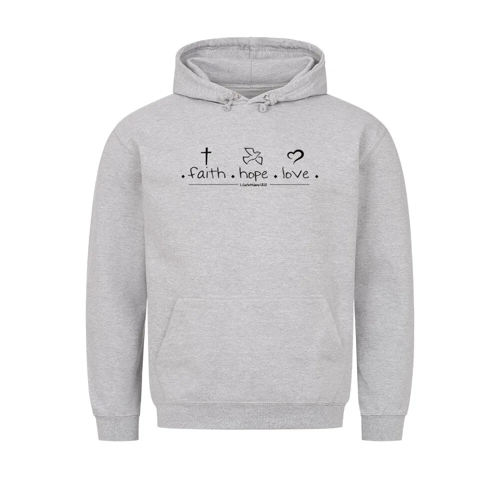 Aktion: Faith hope Love Hoodie