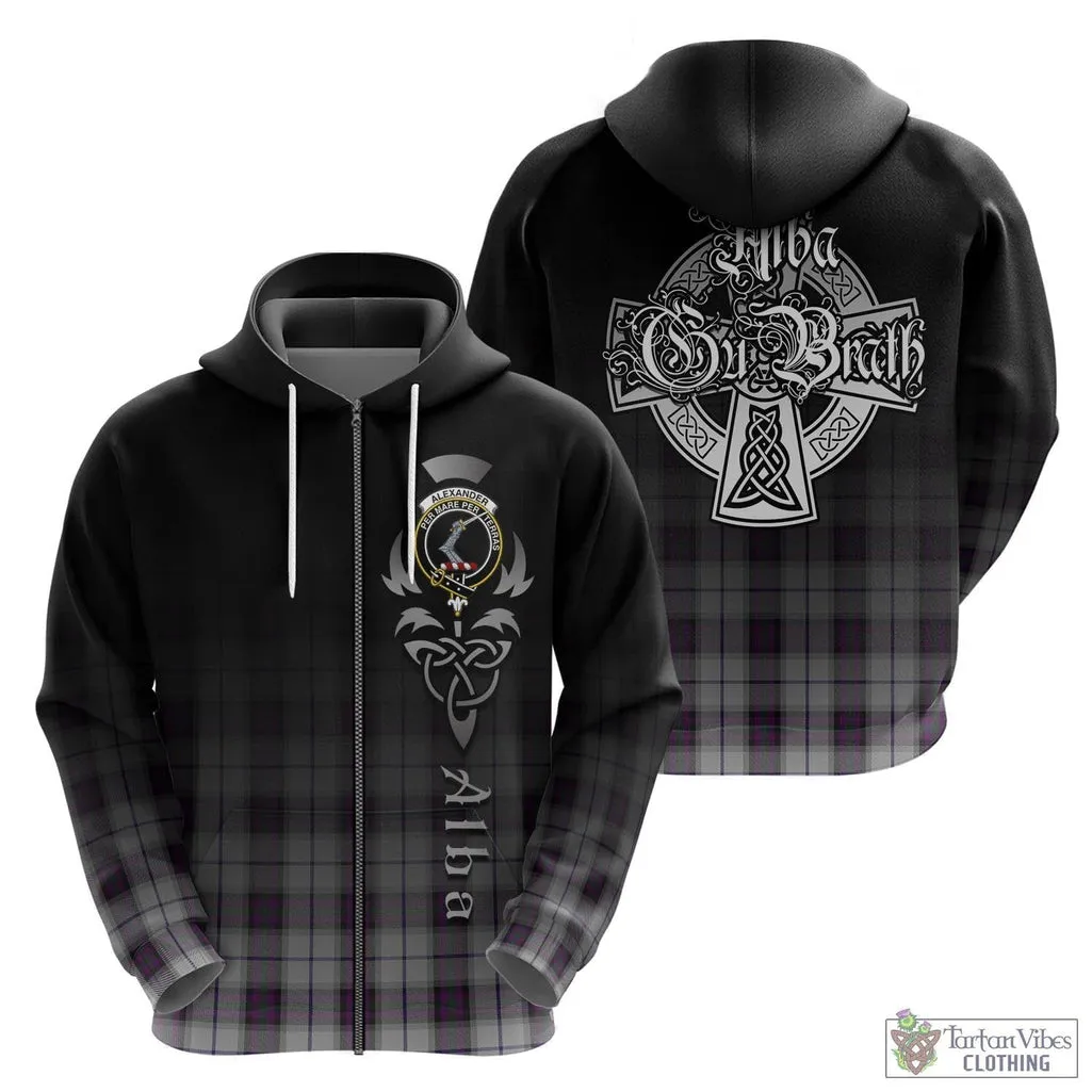 Alexander of Menstry Dress Tartan Hoodie Featuring Alba Gu Brath Family Crest Celtic Inspired