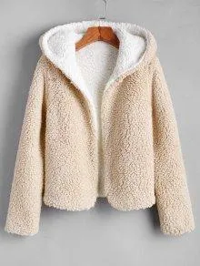 Alexis Ricecakes Hooded Reversible Teddy Coat for Women