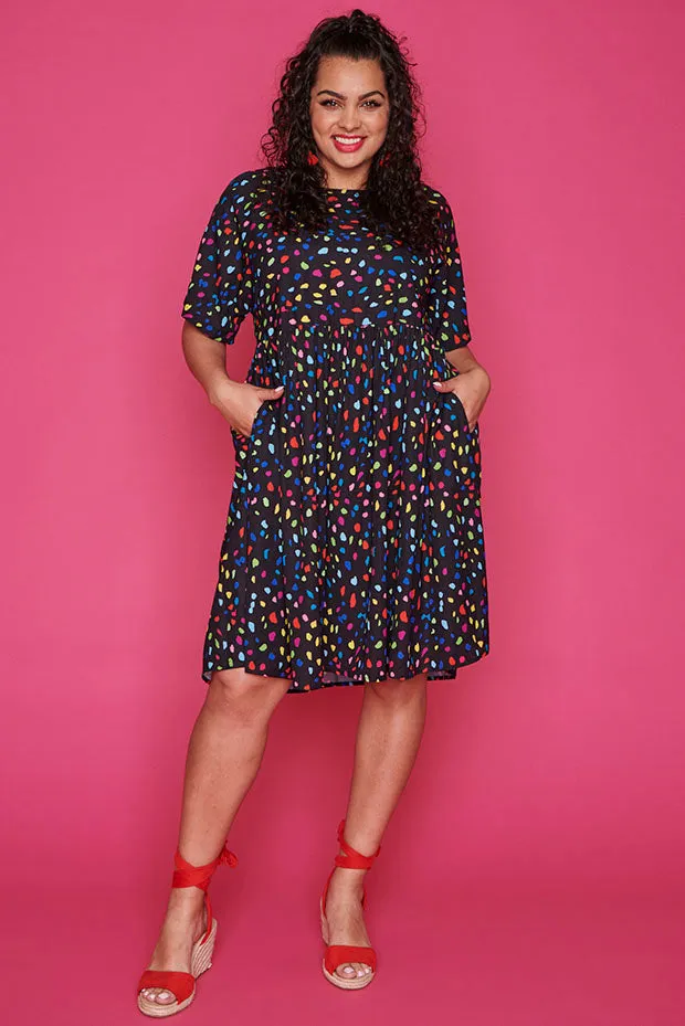 Allsorts Black Confetti Dress