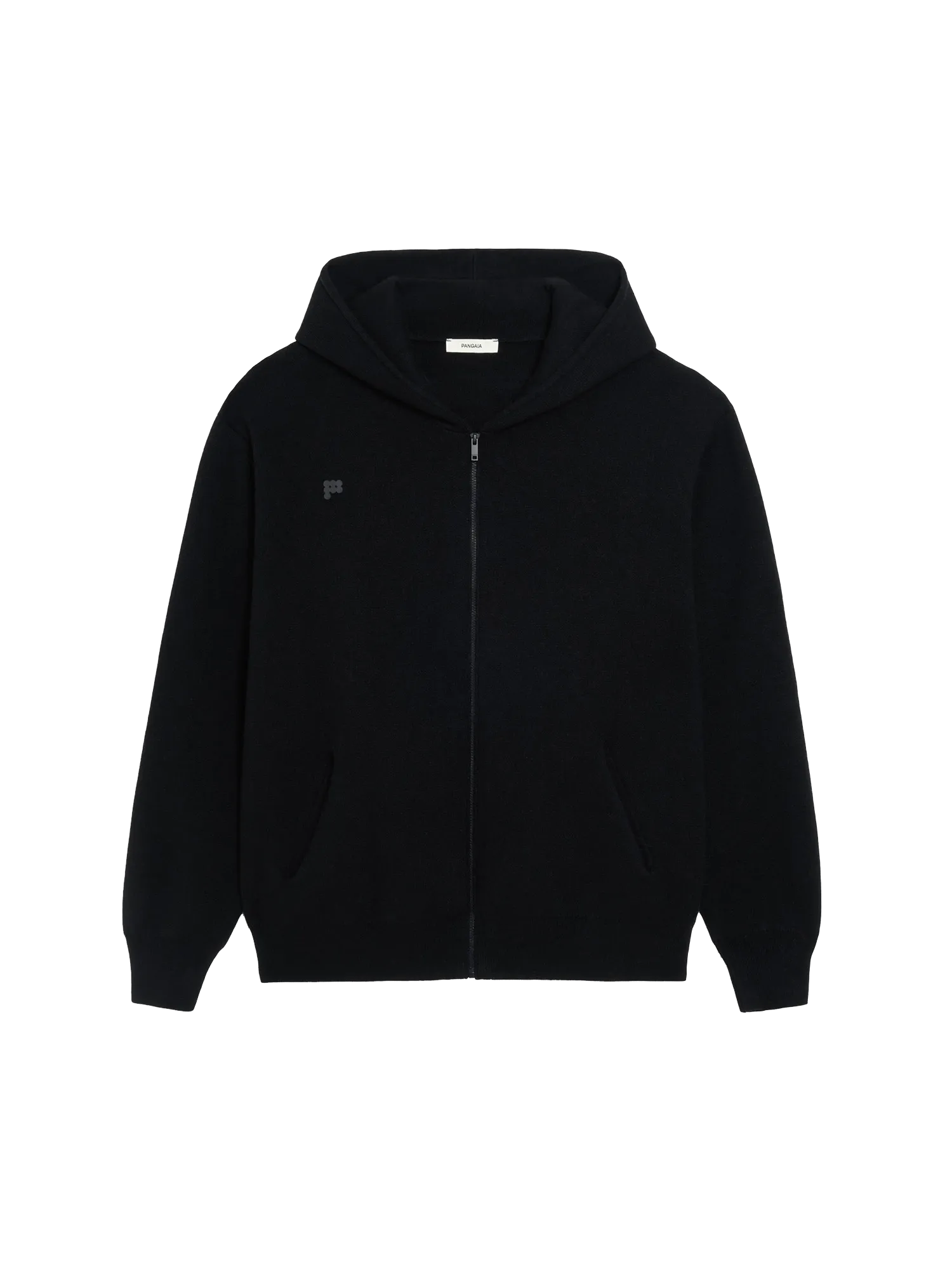 Archive Womens Recycled Cashmere Zipped Hoodie—black