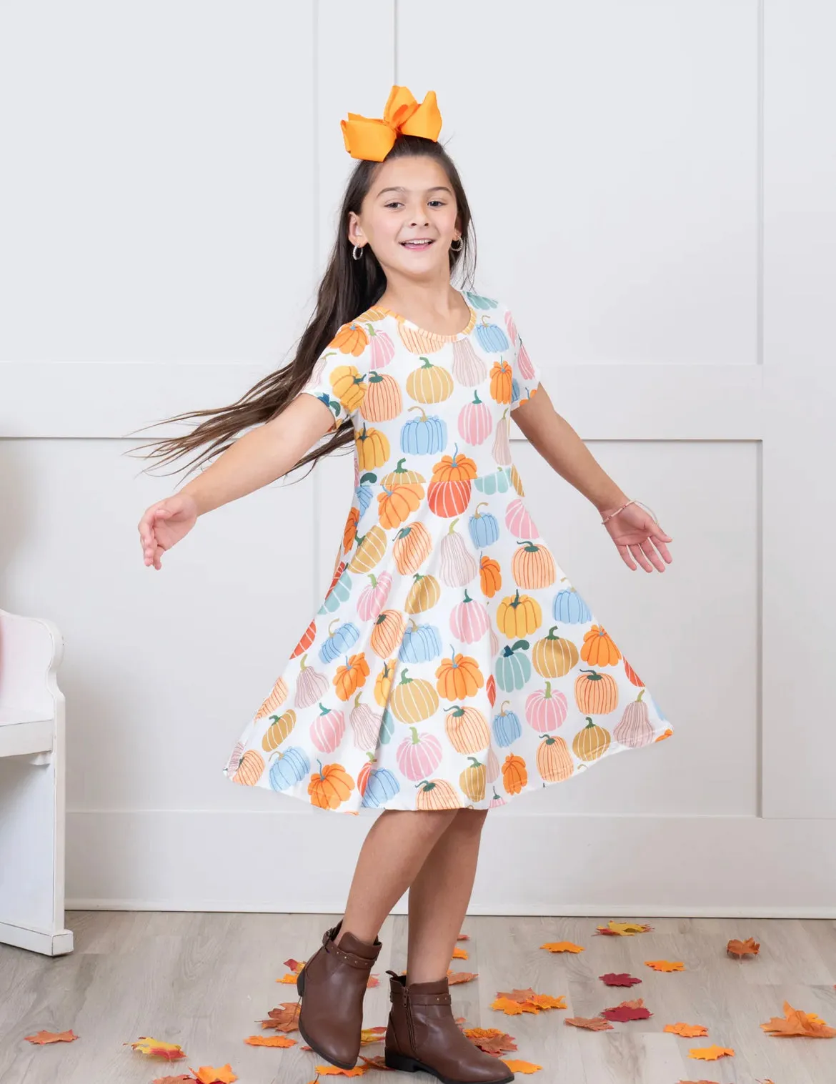 Autumn Pumpkin Swing dress