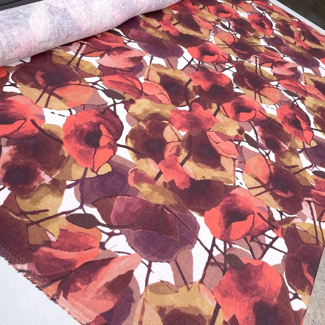 Autumn Season Printed Linen