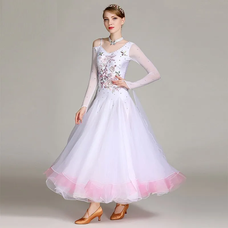 #B261 Ballroom Dress- Waltz- Rumba- Foxtrot