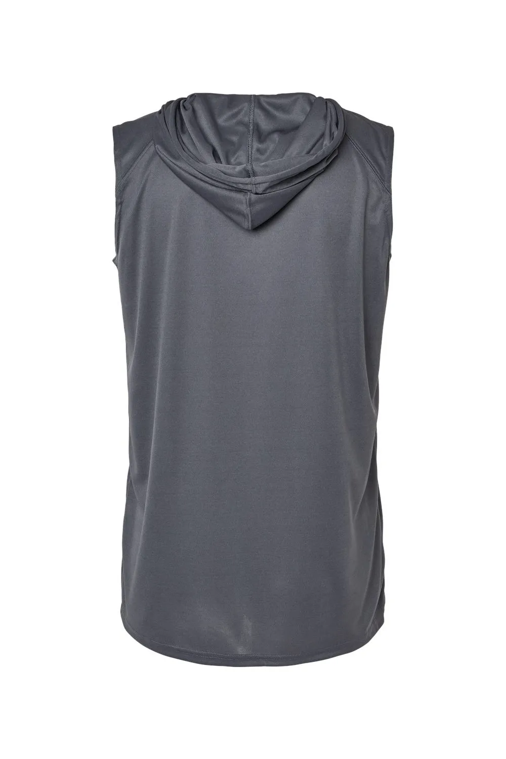 Badger Mens B-Core Moisture Wicking Hooded Tank Top Hoodie - Graphite Grey