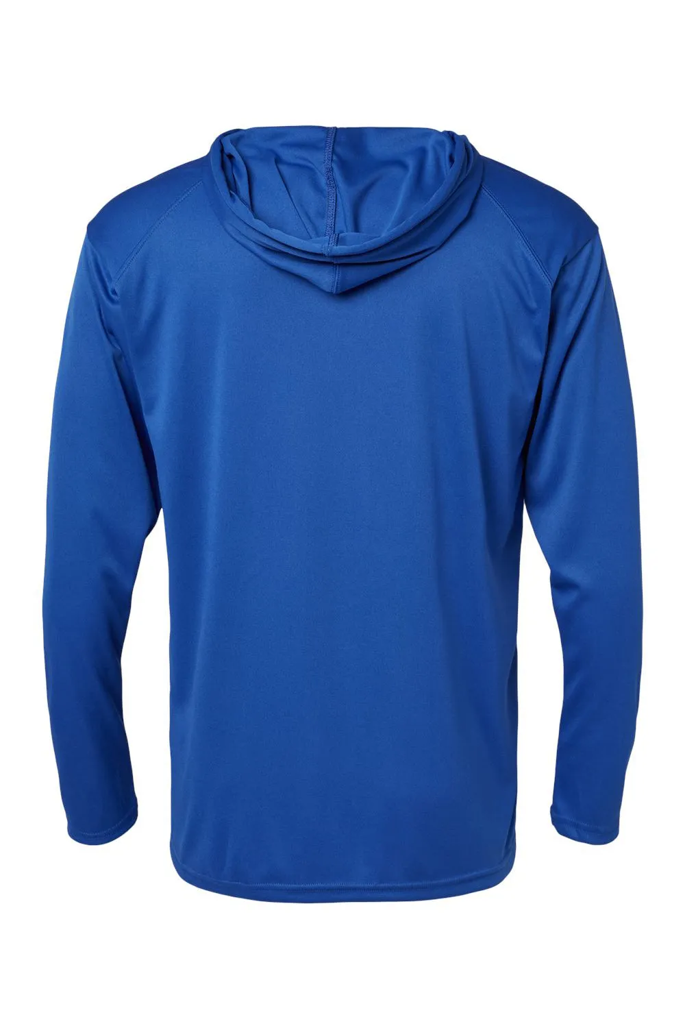 Badger Mens B-Core Moisture Wicking Long Sleeve Hooded T-Shirt Hoodie - Royal Blue