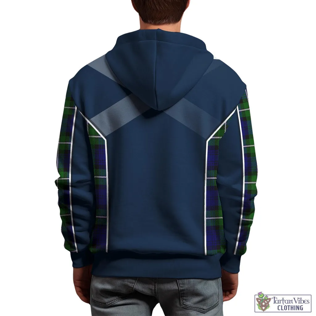 Bannerman Tartan Hoodie with Family Crest and Scottish Thistle Vibes Sport Style